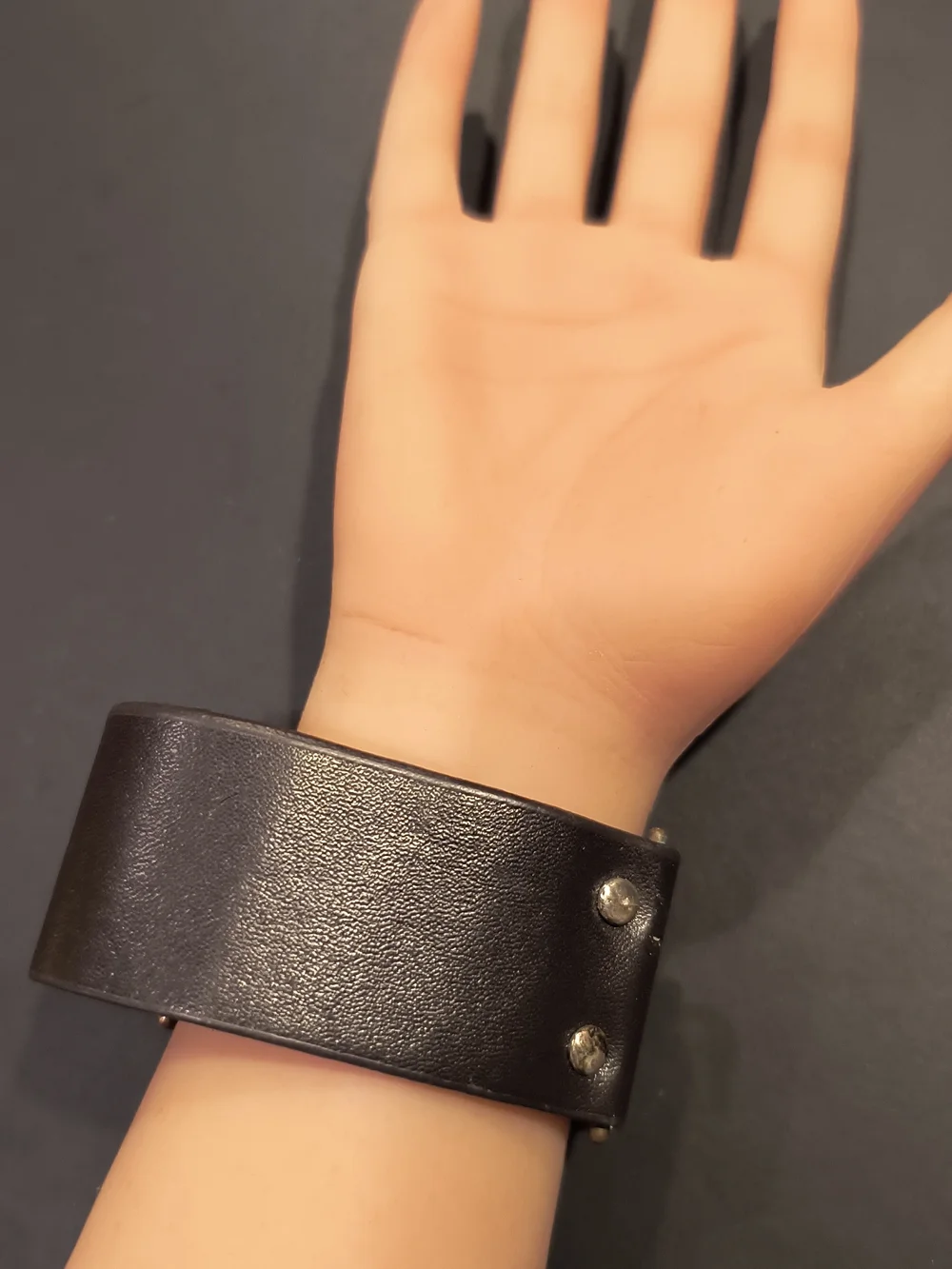 RLM Soho Robert Lee Morris Verdigris Green Patina Leather Cuff Bracelet Snap
